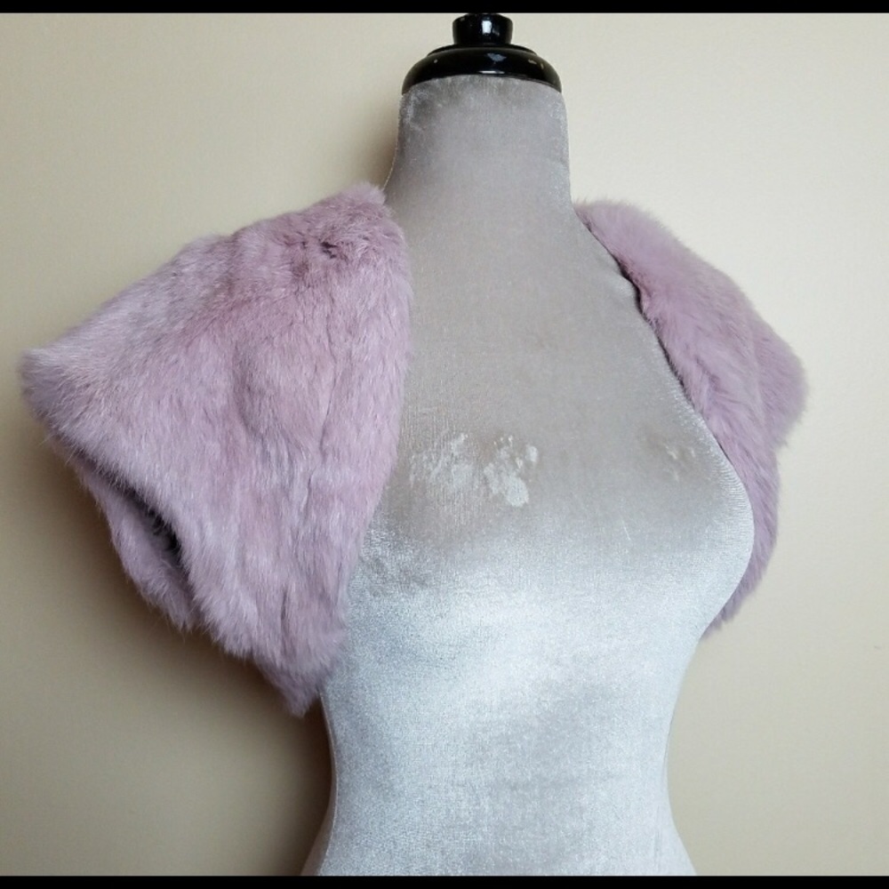 Lavender Whimsigoth Valentines fur shrug bolero